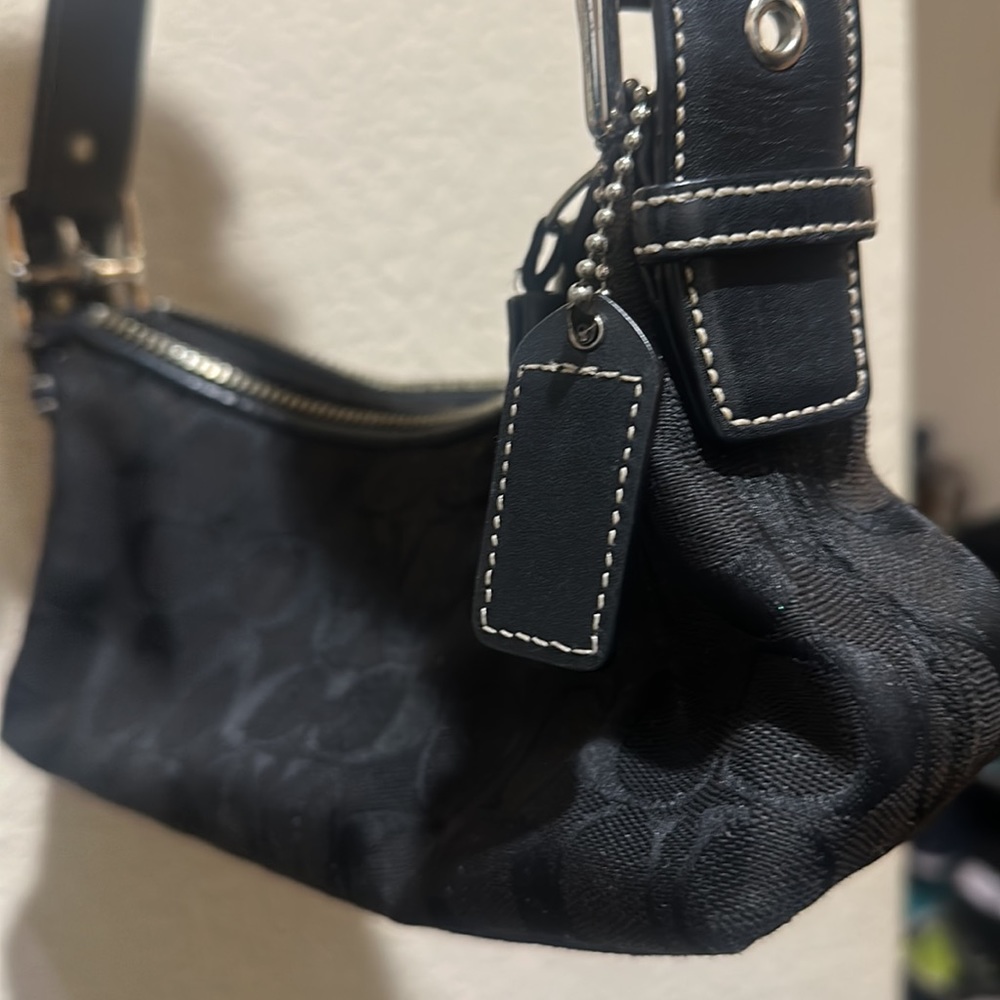 Black Coach Hand Bag Authentic
